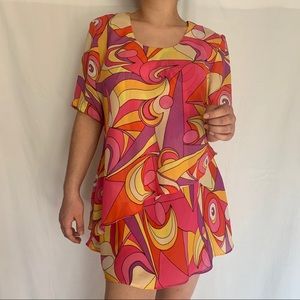 70s Funky Colorful Dress
